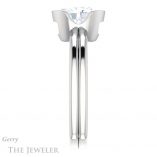 Oval Shaped Forever One Moissanite Engagement Ring #GTJ1194-oval-fo-w 3 Oval Shaped Forever One Moissanite Engagement Ring #GTJ1194-oval-fo-w
