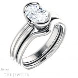 Oval Shaped Forever One Moissanite Engagement Ring #GTJ1194-oval-fo-w 6 Oval Shaped Forever One Moissanite Engagement Ring #GTJ1194-oval-fo-w
