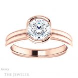 Round Cut Forever One Moissanite Engagement Ring #GTJ1194-round-fo-r 1 Round Cut Forever One Moissanite Engagement Ring #GTJ1194-round-fo-r