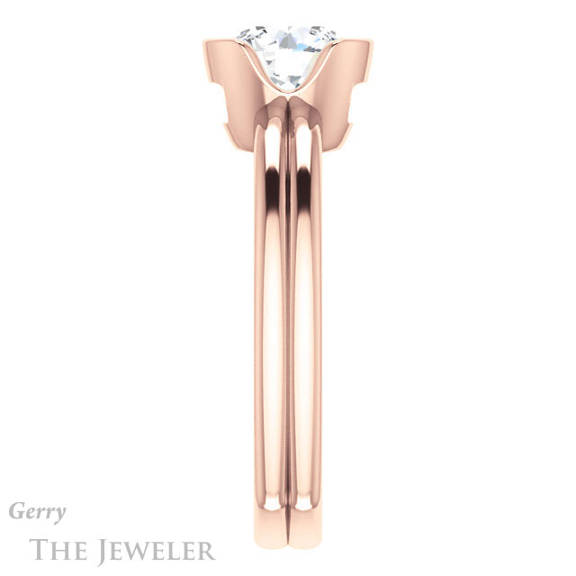 Round Cut Forever One Moissanite Engagement Ring #GTJ1194-round-fo-r 3 Round Cut Forever One Moissanite Engagement Ring #GTJ1194-round-fo-r