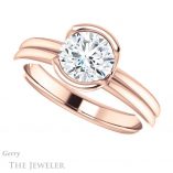 Round Cut Forever One Moissanite Engagement Ring #GTJ1194-round-fo-r 5 Round Cut Forever One Moissanite Engagement Ring #GTJ1194-round-fo-r