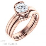 Round Cut Forever One Moissanite Engagement Ring #GTJ1194-round-fo-r 6 Round Cut Forever One Moissanite Engagement Ring #GTJ1194-round-fo-r