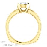 Round Cut Forever One Moissanite Engagement Ring #GTJ1194-round-fo-y