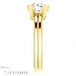 Round Cut Forever One Moissanite Engagement Ring #GTJ1194-round-fo-y