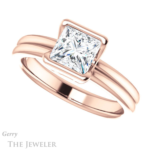 Princess Cut Forever One Moissanite Engagement Ring #GTJ1194-square-fo-r 5 Princess Cut Forever One Moissanite Engagement Ring #GTJ1194-square-fo-r