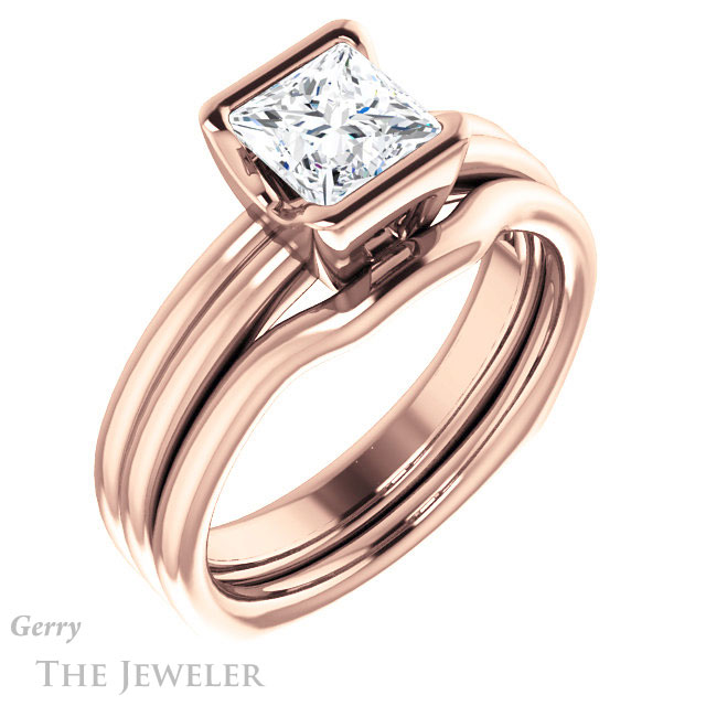 Princess Cut Forever One Moissanite Engagement Ring #GTJ1194-square-fo-r 6 Princess Cut Forever One Moissanite Engagement Ring #GTJ1194-square-fo-r