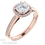 Cushion Cut Forever One Moissanite Engagement Ring #GTJ1195-cushion-fo-r 4 Cushion Cut Forever One Moissanite Engagement Ring #GTJ1195-cushion-fo-r