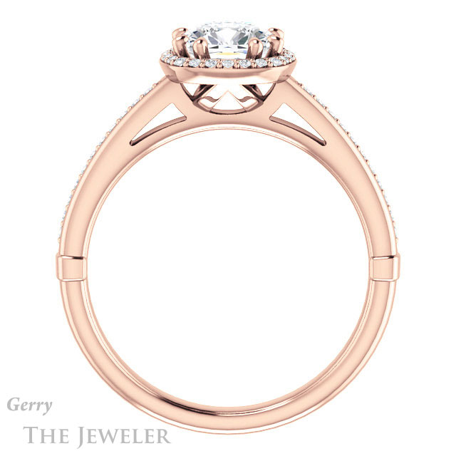 Cushion Cut Forever One Moissanite Engagement Ring #GTJ1195-cushion-fo-r