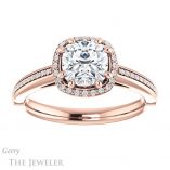 Cushion Cut Forever One Moissanite Engagement Ring #GTJ1195-cushion-fo-r 1 Cushion Cut Forever One Moissanite Engagement Ring #GTJ1195-cushion-fo-r