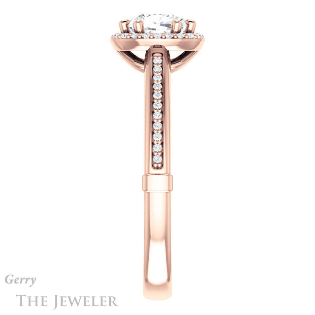 Cushion Cut Forever One Moissanite Engagement Ring #GTJ1195-cushion-fo-r 3 Cushion Cut Forever One Moissanite Engagement Ring #GTJ1195-cushion-fo-r