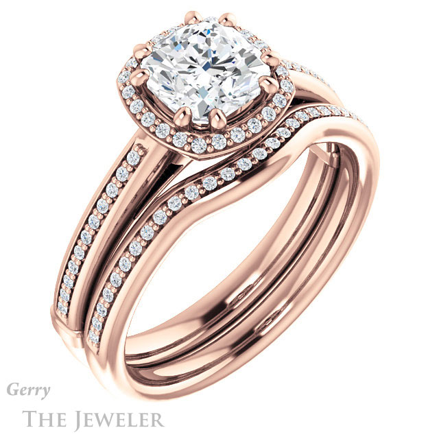 Cushion Cut Forever One Moissanite Engagement Ring #GTJ1195-cushion-fo-r 6 Cushion Cut Forever One Moissanite Engagement Ring #GTJ1195-cushion-fo-r