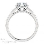 Cushion Cut Forever One Moissanite Engagement Ring #GTJ1195-cushion-fo-w 2 Cushion Cut Forever One Moissanite Engagement Ring #GTJ1195-cushion-fo-w