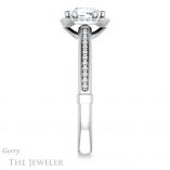 Cushion Cut Forever One Moissanite Engagement Ring #GTJ1195-cushion-fo-w 3 Cushion Cut Forever One Moissanite Engagement Ring #GTJ1195-cushion-fo-w