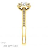 Cushion Cut Forever One Moissanite Engagement Ring #GTJ1195-cushion-fo-y