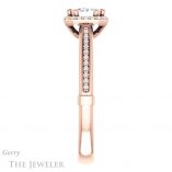 Emerald Cut Forever One Moissanite Engagement Ring #GTJ1195-emerald-fb-r 3 Emerald Cut Forever Brilliant Moissanite Engagement Ring #GTJ1195-emerald-fb-r