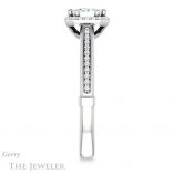 Emerald Cut Forever One Moissanite Engagement Ring #GTJ1195-emerald-fb-w 3 Emerald Cut Forever Brilliant Moissanite Engagement Ring #GTJ1195-emerald-fb-w