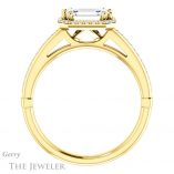Emerald Cut Forever Brilliant Moissanite Engagement Ring #GTJ1195-emerald-fb-y