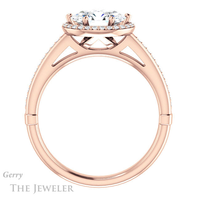 Oval Shaped Forever One Moissanite Engagement Ring #GTJ1195-oval-fo-r
