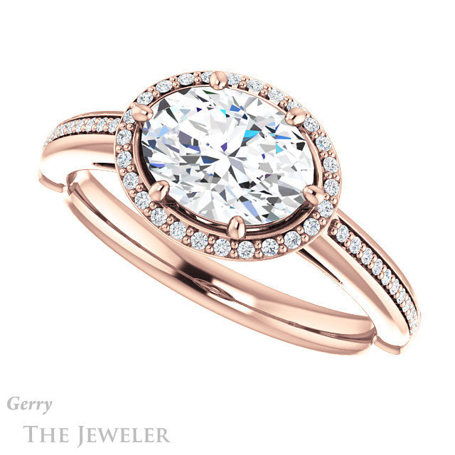 Oval Shaped Forever One Moissanite Engagement Ring #GTJ1195-oval-fo-r 5 Oval Shaped Forever One Moissanite Engagement Ring #GTJ1195-oval-fo-r
