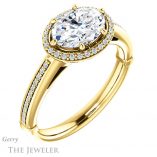 Oval Shaped Forever One Moissanite Engagement Ring #GTJ1195-oval-fo-y 4 Oval Shaped Forever One Moissanite Engagement Ring #GTJ1195-oval-fo-y