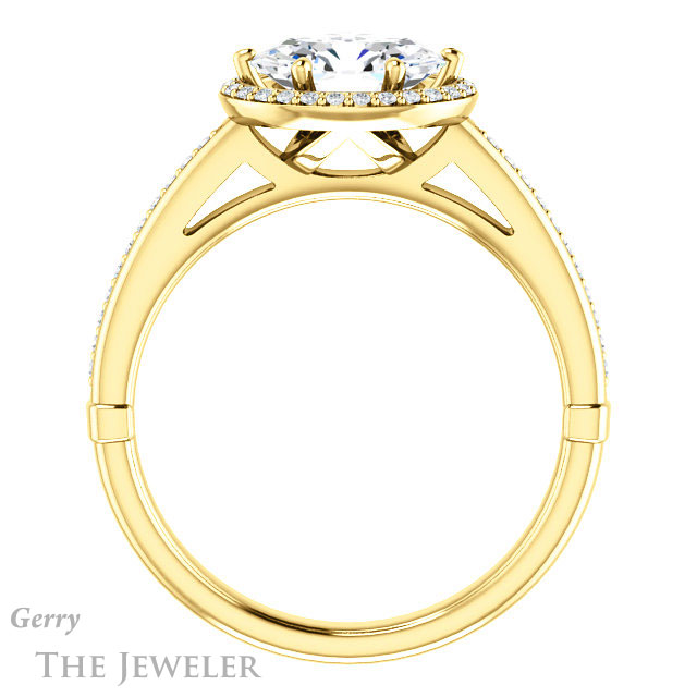 Oval Shaped Forever One Moissanite Engagement Ring #GTJ1195-oval-fo-y 2 Oval Shaped Forever One Moissanite Engagement Ring #GTJ1195-oval-fo-y