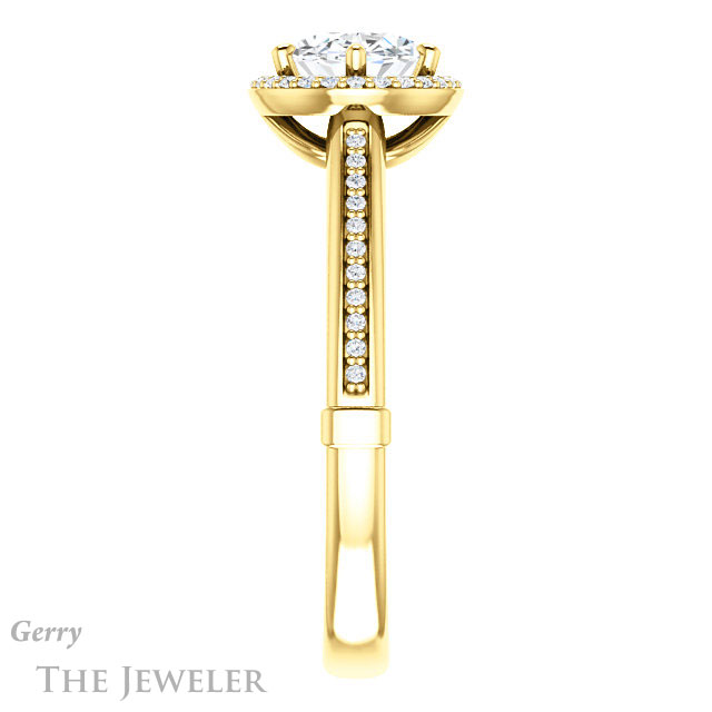 Oval Shaped Forever One Moissanite Engagement Ring #GTJ1195-oval-fo-y 3 Oval Shaped Forever One Moissanite Engagement Ring #GTJ1195-oval-fo-y
