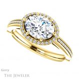 Oval Shaped Forever One Moissanite Engagement Ring #GTJ1195-oval-fo-y 5 Oval Shaped Forever One Moissanite Engagement Ring #GTJ1195-oval-fo-y