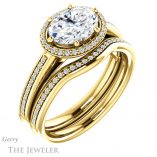 Oval Shaped Forever One Moissanite Engagement Ring #GTJ1195-oval-fo-y 6 Oval Shaped Forever One Moissanite Engagement Ring #GTJ1195-oval-fo-y