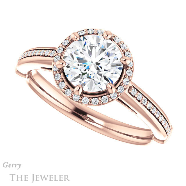 Round Cut Forever One Moissanite Engagement Ring #GTJ1195-round-fo-r 5 Round Cut Forever One Moissanite Engagement Ring #GTJ1195-round-fo-r