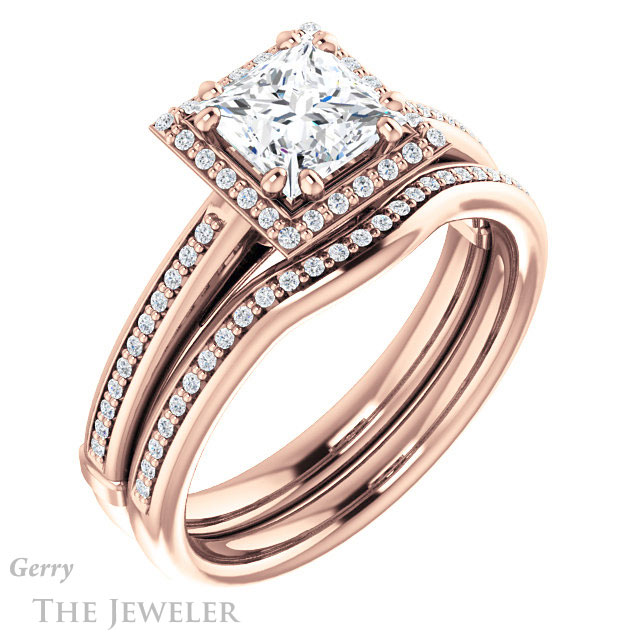 Princess Cut Forever One Moissanite Engagement Ring #GTJ1195-square-fo-r 6 Princess Cut Forever One Moissanite Engagement Ring #GTJ1195-square-fo-r