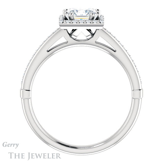 Princess Cut Forever One Moissanite Engagement Ring #GTJ1195-square-fo-w