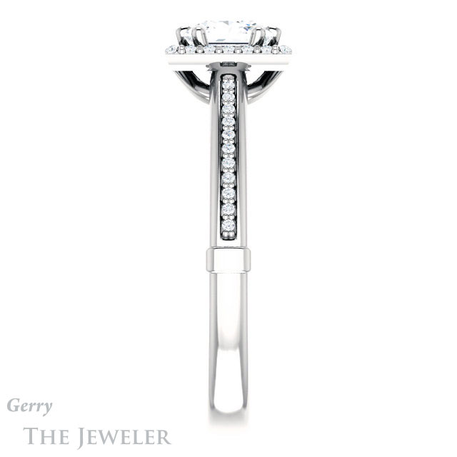 Princess Cut Forever One Moissanite Engagement Ring #GTJ1195-square-fo-w