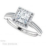 Princess Cut Forever One Moissanite Engagement Ring #GTJ1195-square-fo-w