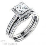 Princess Cut Forever One Moissanite Engagement Ring #GTJ1195-square-fo-w