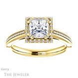 Princess Cut Forever One Moissanite Engagement Ring #GTJ1195-square-fo-y 1 Princess Cut Forever One Moissanite Engagement Ring #GTJ1195-square-fo-y