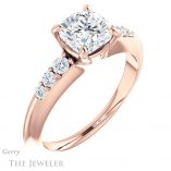 Cushion Cut Forever One Moissanite Engagement Ring #GTJ1196-cushion-fo-r 4 Cushion Cut Forever One Moissanite Engagement Ring #GTJ1196-cushion-fo-r