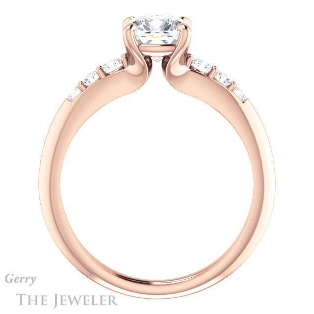 Cushion Cut Forever One Moissanite Engagement Ring #GTJ1196-cushion-fo-r 2 Cushion Cut Forever One Moissanite Engagement Ring #GTJ1196-cushion-fo-r