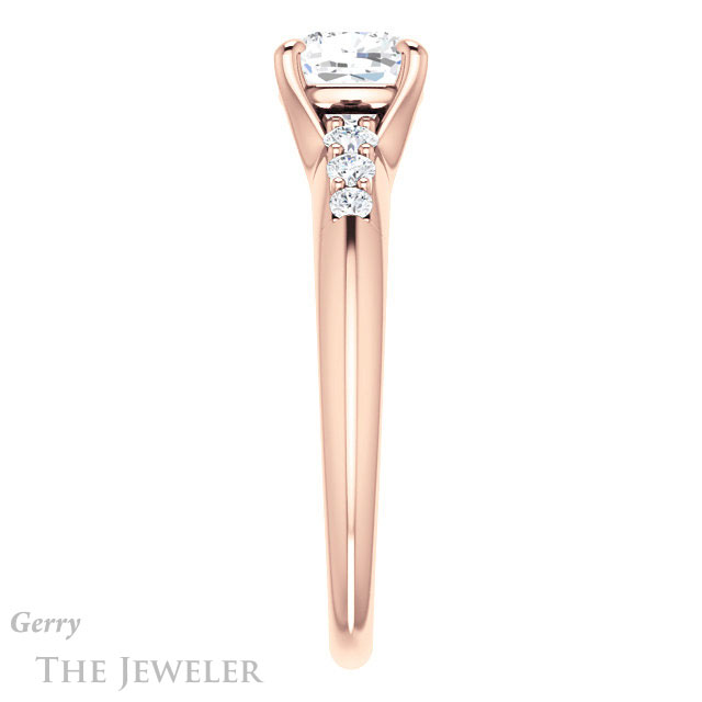 Cushion Cut Forever One Moissanite Engagement Ring #GTJ1196-cushion-fo-r 3 Cushion Cut Forever One Moissanite Engagement Ring #GTJ1196-cushion-fo-r
