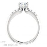 Cushion Cut Forever One Moissanite Engagement Ring #GTJ1196-cushion-fo-w 2 Cushion Cut Forever One Moissanite Engagement Ring #GTJ1196-cushion-fo-w