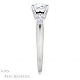 Cushion Cut Forever One Moissanite Engagement Ring #GTJ1196-cushion-fo-w 3 Cushion Cut Forever One Moissanite Engagement Ring #GTJ1196-cushion-fo-w