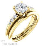 Cushion Cut Forever One Moissanite Engagement Ring #GTJ1196-cushion-fo-y 6 Cushion Cut Forever One Moissanite Engagement Ring #GTJ1196-cushion-fo-y