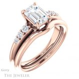 Emerald Cut Forever One Moissanite Engagement Ring #GTJ1196-emerald-fb-r 6 Emerald Cut Forever Brilliant Moissanite Engagement Ring #GTJ1196-emerald-fb-r