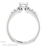 Emerald Cut Forever Brilliant Moissanite Engagement Ring #GTJ1196-emerald-fb-w