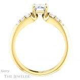 Emerald Cut Forever Brilliant Moissanite Engagement Ring #GTJ1196-emerald-fb-y