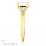Emerald Cut Forever Brilliant Moissanite Engagement Ring #GTJ1196-emerald-fb-y