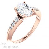Oval Shaped Forever One Moissanite Engagement Ring #GTJ1196-oval-fo-r