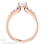 Oval Shaped Forever One Moissanite Engagement Ring #GTJ1196-oval-fo-r