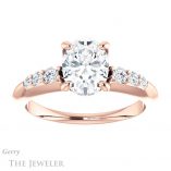 Oval Shaped Forever One Moissanite Engagement Ring #GTJ1196-oval-fo-r