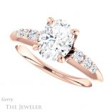 Oval Shaped Forever One Moissanite Engagement Ring #GTJ1196-oval-fo-r
