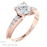 Round Cut Forever One Moissanite Engagement Ring #GTJ1196-round-fo-r